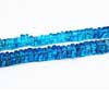 Natural Neon Blue Apatite Smooth Polished 3d Box Cube Beads Strand Length is 14 Inches & Sizes 3.5-4mm approx.